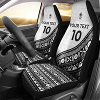 Custom Fijian Rugby Car Seat Cover Tapa Pattern and Palm Tree Tribal LT03 - Polynesian Pride