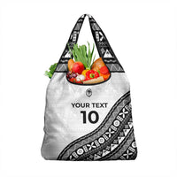 Custom Fijian Rugby Grocery Bag Tapa Pattern and Palm Tree Tribal LT03 1-pack One Size White - Polynesian Pride