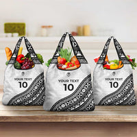 Custom Fijian Rugby Grocery Bag Tapa Pattern and Palm Tree Tribal LT03 3-pack One Size White - Polynesian Pride