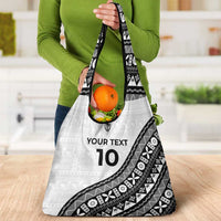 Custom Fijian Rugby Grocery Bag Tapa Pattern and Palm Tree Tribal LT03 - Polynesian Pride