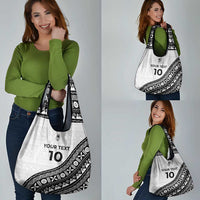 Custom Fijian Rugby Grocery Bag Tapa Pattern and Palm Tree Tribal LT03 - Polynesian Pride