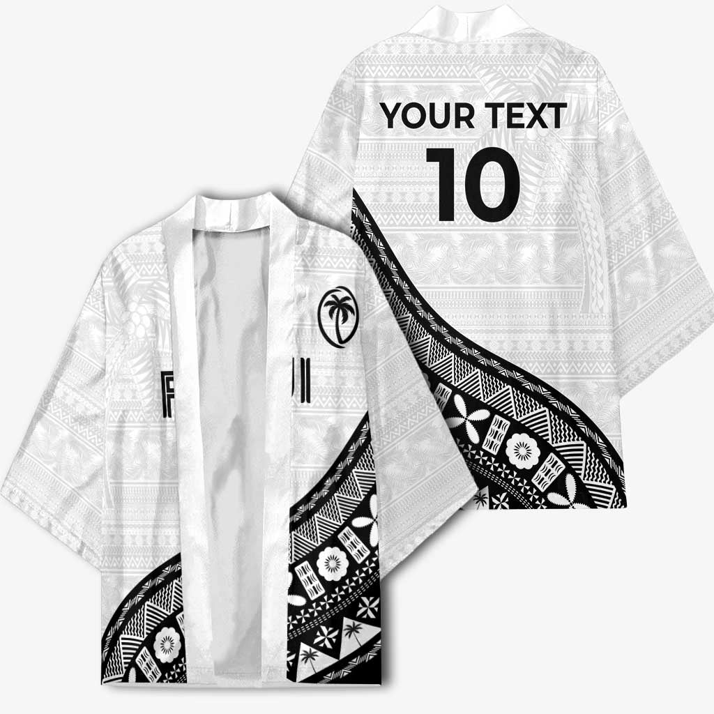 Custom Fijian Rugby Kimono Tapa Pattern and Palm Tree Tribal LT03 - Polynesian Pride