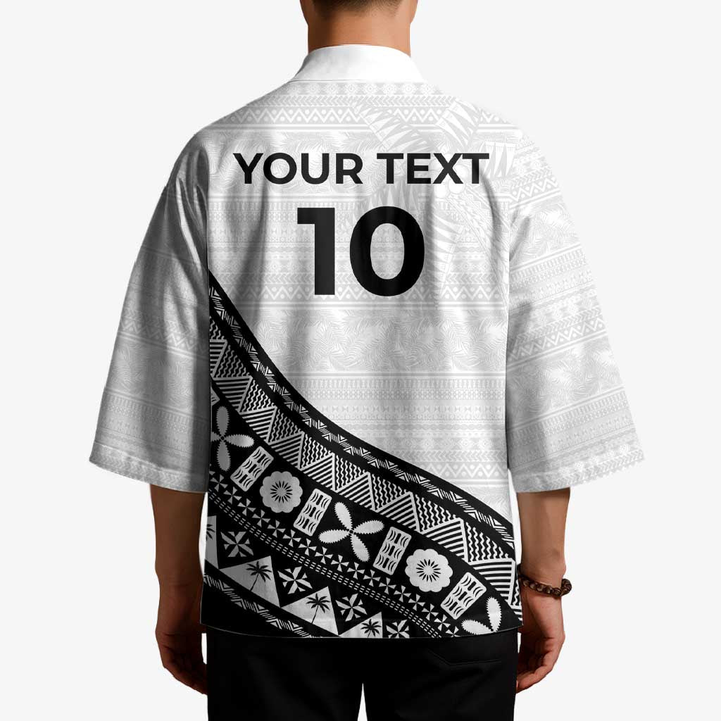 Custom Fijian Rugby Kimono Tapa Pattern and Palm Tree Tribal LT03 - Polynesian Pride