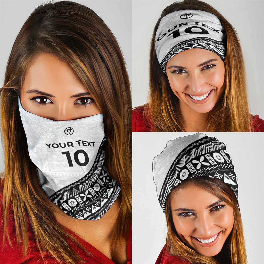 Custom Fijian Rugby Neck Gaiter Tapa Pattern and Palm Tree Tribal LT03 - Polynesian Pride