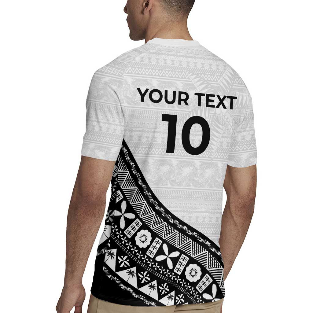 Custom Fijian Rugby Rugby Jersey Tapa Pattern and Palm Tree Tribal LT03 - Polynesian Pride
