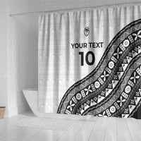 Custom Fijian Rugby Shower Curtain Tapa Pattern and Palm Tree Tribal LT03 - Polynesian Pride