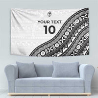 Custom Fijian Rugby Tapestry Tapa Pattern and Palm Tree Tribal LT03 - Polynesian Pride