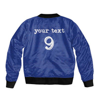 Custom Fijian Football Bomber Jacket Tapa Pattern and Shark Tribal LT03 - Polynesian Pride
