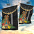 Hawaii Plumeria Lei Garden Flag Tiki and Kakau Pattern Black Color