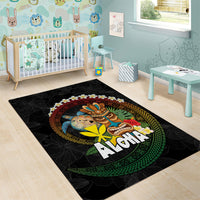 Aloha Hawaii Area Rug Kanaka Maoli with Polynesian Spiral Plumeria LT03 - Polynesian Pride