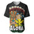 Aloha Hawaii Baseball Jersey Kanaka Maoli with Polynesian Spiral Plumeria