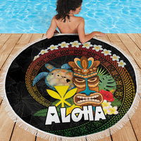 Aloha Hawaii Beach Blanket Kanaka Maoli with Polynesian Spiral Plumeria LT03 - Polynesian Pride