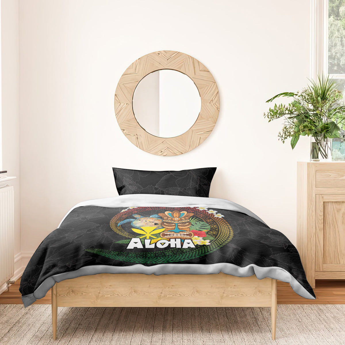 Aloha Hawaii Bedding Set Kanaka Maoli with Polynesian Spiral Plumeria LT03 - Polynesian Pride