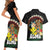 Aloha Hawaii Couples Matching Short Sleeve Bodycon Dress and Hawaiian Shirt Kanaka Maoli with Polynesian Spiral Plumeria