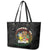 Aloha Hawaii Leather Tote Bag Kanaka Maoli with Polynesian Spiral Plumeria