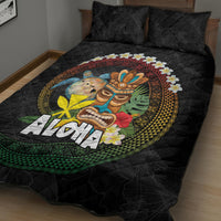 Aloha Hawaii Quilt Bed Set Kanaka Maoli with Polynesian Spiral Plumeria LT03 - Polynesian Pride