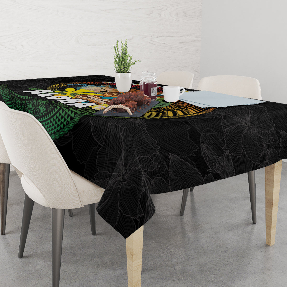 Aloha Hawaii Tablecloth Kanaka Maoli with Polynesian Spiral Plumeria LT03 - Polynesian Pride