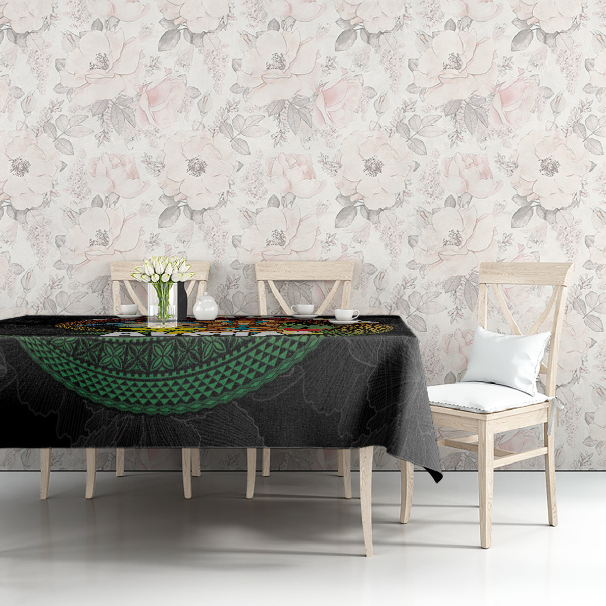 Aloha Hawaii Tablecloth Kanaka Maoli with Polynesian Spiral Plumeria LT03 - Polynesian Pride
