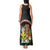 Aloha Hawaii Tank Maxi Dress Kanaka Maoli with Polynesian Spiral Plumeria