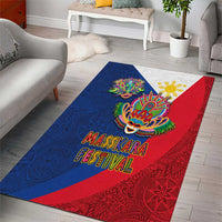Philippines MassKara Area Rug Filipino Carnival Mask and Polynesian Pattern LT03 - Polynesian Pride