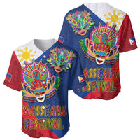 Philippines MassKara Baseball Jersey Filipino Carnival Mask and Polynesian Pattern LT03 - Polynesian Pride
