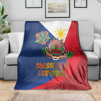 Philippines MassKara Blanket Filipino Carnival Mask and Polynesian Pattern LT03 - Polynesian Pride