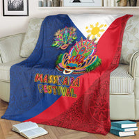 Philippines MassKara Blanket Filipino Carnival Mask and Polynesian Pattern LT03 - Polynesian Pride