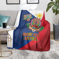 Philippines MassKara Blanket Filipino Carnival Mask and Polynesian Pattern LT03 - Polynesian Pride