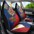 Philippines MassKara Car Seat Cover Filipino Carnival Mask and Polynesian Pattern