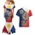 Philippines MassKara Couples Matching Mermaid Dress and Hawaiian Shirt Filipino Carnival Mask and Polynesian Pattern