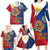 Philippines MassKara Family Matching Long Sleeve Bodycon Dress and Hawaiian Shirt Filipino Carnival Mask and Polynesian Pattern