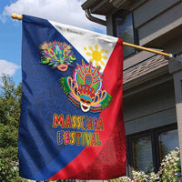 Philippines MassKara Garden Flag Filipino Carnival Mask and Polynesian Pattern LT03 - Polynesian Pride