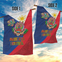Philippines MassKara Garden Flag Filipino Carnival Mask and Polynesian Pattern LT03 - Polynesian Pride