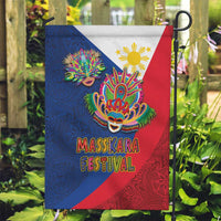 Philippines MassKara Garden Flag Filipino Carnival Mask and Polynesian Pattern LT03 Garden Flag Blue - Polynesian Pride