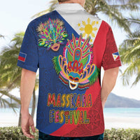 Philippines MassKara Hawaiian Shirt Filipino Carnival Mask and Polynesian Pattern LT03 - Polynesian Pride