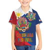 Philippines MassKara Hawaiian Shirt Filipino Carnival Mask and Polynesian Pattern LT03 - Polynesian Pride