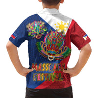 Philippines MassKara Hawaiian Shirt Filipino Carnival Mask and Polynesian Pattern LT03 - Polynesian Pride
