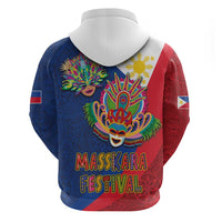 Philippines MassKara Hoodie Filipino Carnival Mask and Polynesian Pattern LT03 - Polynesian Pride