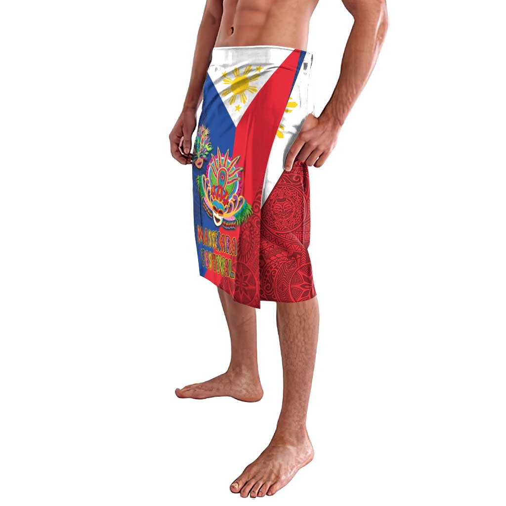 Philippines MassKara Lavalava Filipino Carnival Mask and Polynesian Pattern LT03 - Polynesian Pride