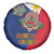 Philippines MassKara Spare Tire Cover Filipino Carnival Mask and Polynesian Pattern