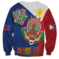 Philippines MassKara Sweatshirt Filipino Carnival Mask and Polynesian Pattern LT03 - Polynesian Pride