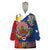 Philippines MassKara Wearable Blanket Hoodie Filipino Carnival Mask and Polynesian Pattern