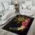 Hawaii and Philippines Together Area Rug Hibiscus Flower and Sun Badge Polynesian Pattern Coloful