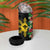 Hawaii and Philippines Together 4 in 1 Can Cooler Tumbler Hibiscus Flower and Sun Badge Polynesian Pattern Coloful