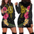 Hawaii and Philippines Together Hoodie Dress Hibiscus Flower and Sun Badge Polynesian Pattern Coloful