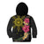 Hawaii and Philippines Together Kid Hoodie Hibiscus Flower and Sun Badge Polynesian Pattern Coloful