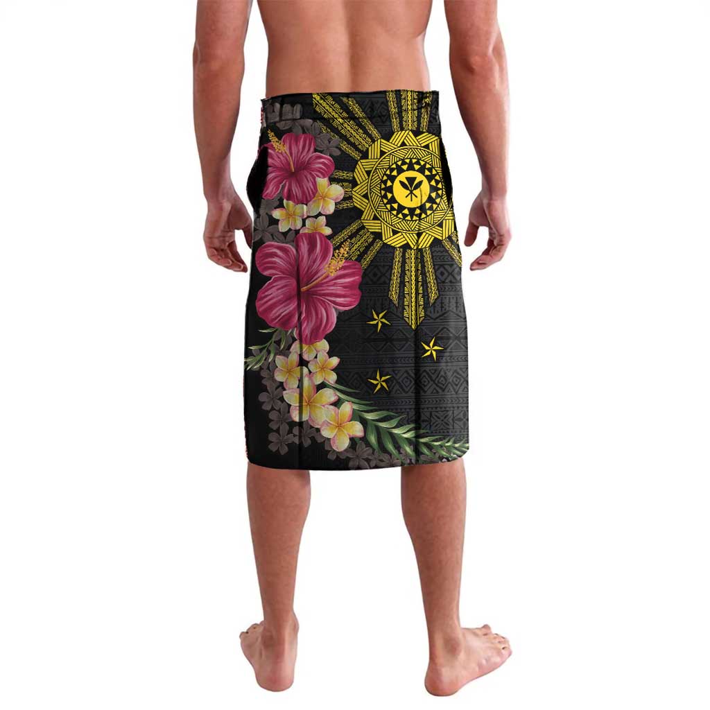 Hawaii and Philippines Together Lavalava Hibiscus Flower and Sun Badge Polynesian Pattern Coloful LT03 - Polynesian Pride