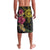 Hawaii and Philippines Together Lavalava Hibiscus Flower and Sun Badge Polynesian Pattern Coloful