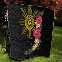 Hawaii and Philippines Together Quilt Hibiscus Flower and Sun Badge Polynesian Pattern Coloful LT03 - Polynesian Pride