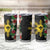 Hawaii and Philippines Together Tumbler Cup Hibiscus Flower and Sun Badge Polynesian Pattern Coloful